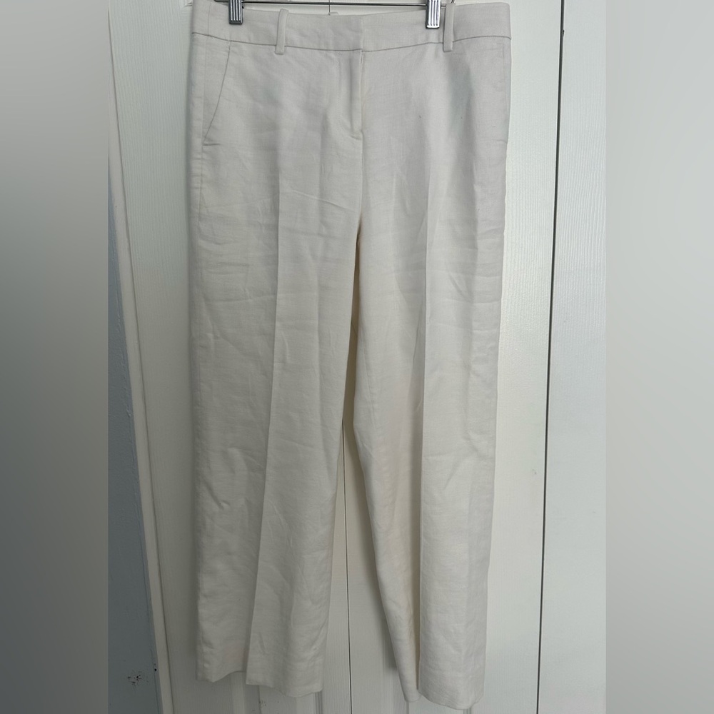 J. Crew Classic White Trousers